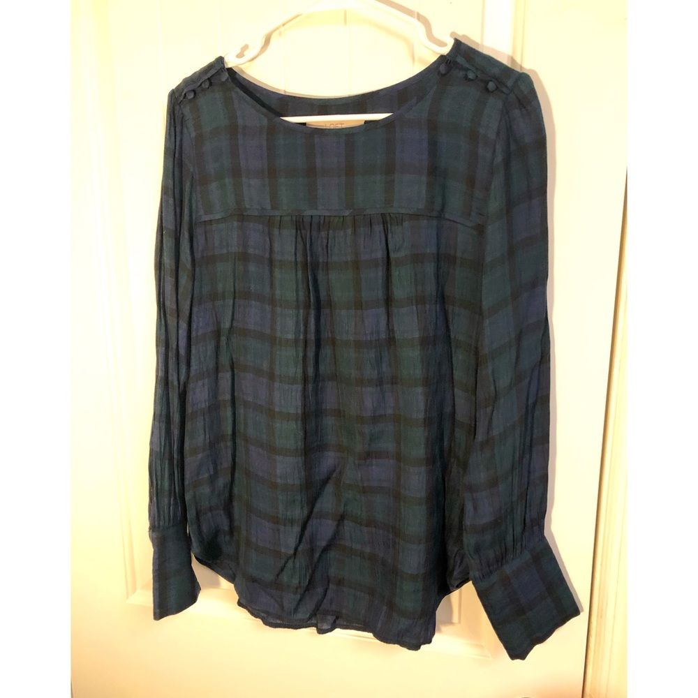 LOFT green plaid too